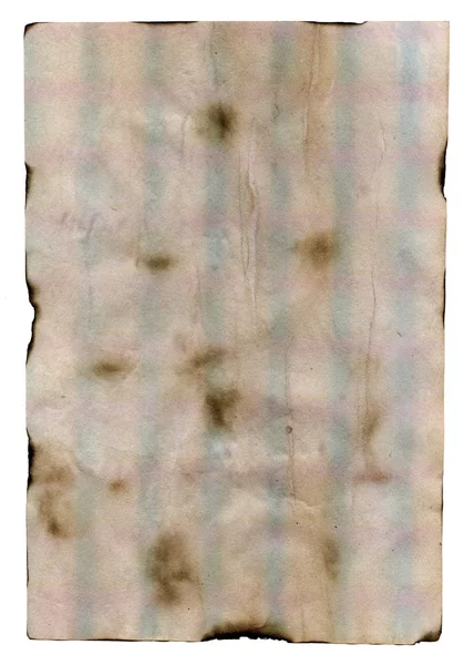 Old Burnt Paper White Background — Stock Photo, Image