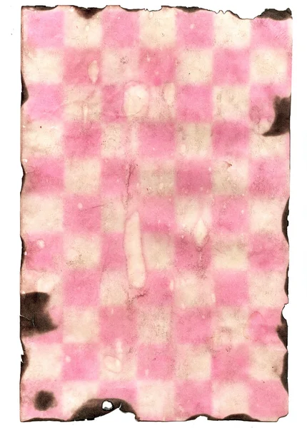 古い白い背景の上の紙の焼け — ストック写真