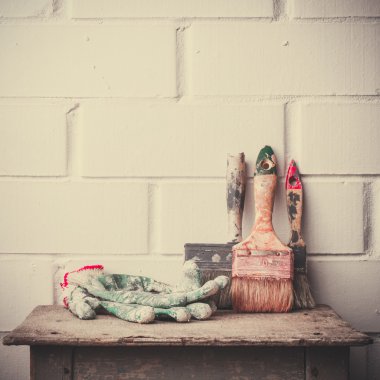 Boyama için kullanılan araçlar.