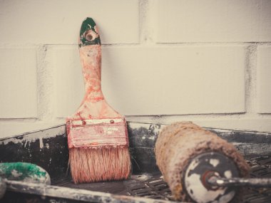 Boyama için kullanılan araçlar.