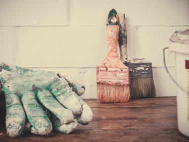 Boyama için kullanılan araçlar.