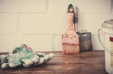 Boyama için kullanılan araçlar.