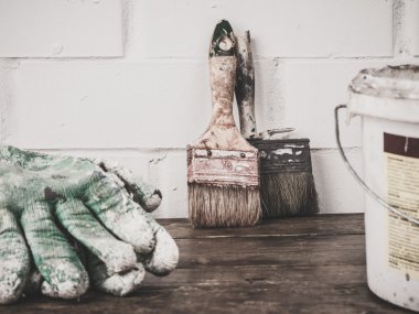 Boyama için kullanılan araçlar.