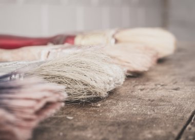 Boyama için kullanılan araçlar.