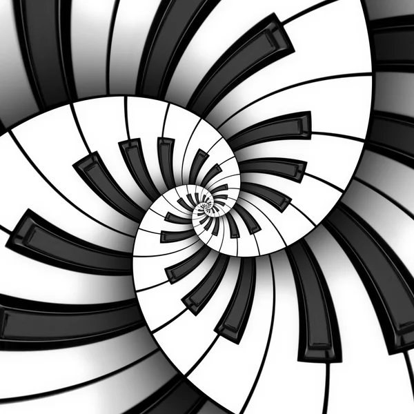 Trzy 3d klawiatury spirale — Zdjęcie stockowe