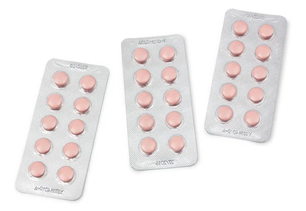 Three Blister Packets of Pills — Stock Photo, Image