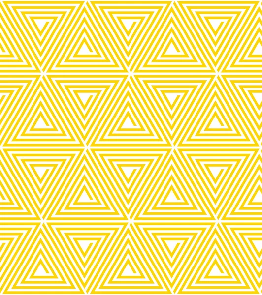 シームレスな黄色の三角形のスパイラル パターン. — ストックベクタ