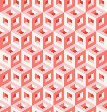 model Pembe izometrik küpler.