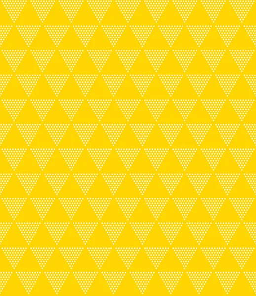 Motif triangle jaune sans couture de points . — Image vectorielle