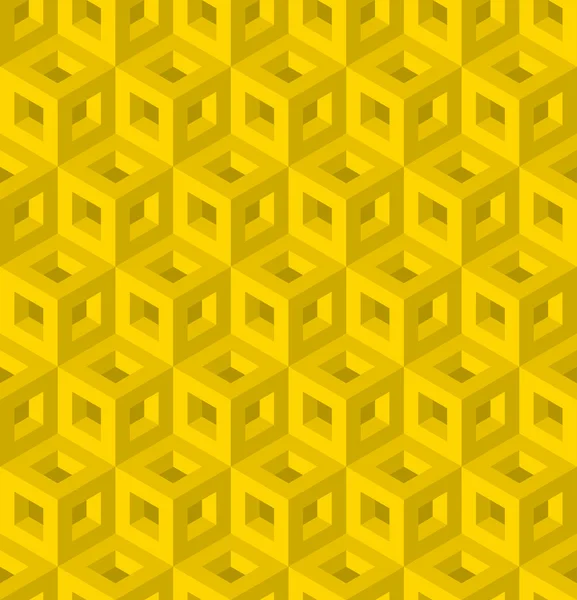 Modèle de cubes isométriques jaunes . — Image vectorielle