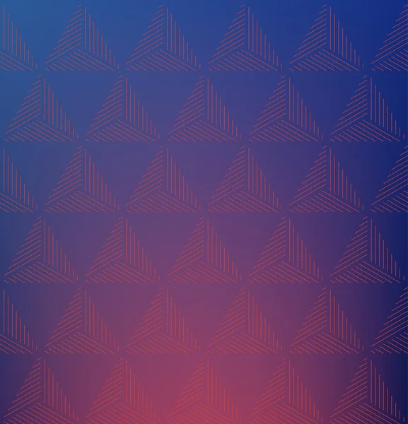Gestreiftes Dreieck-Muster auf Farbverlauf-Hintergrund. — Stockvektor