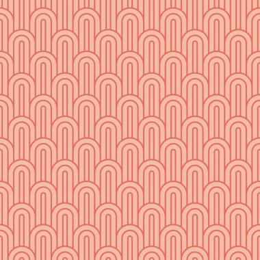coral pink overlapping arcs