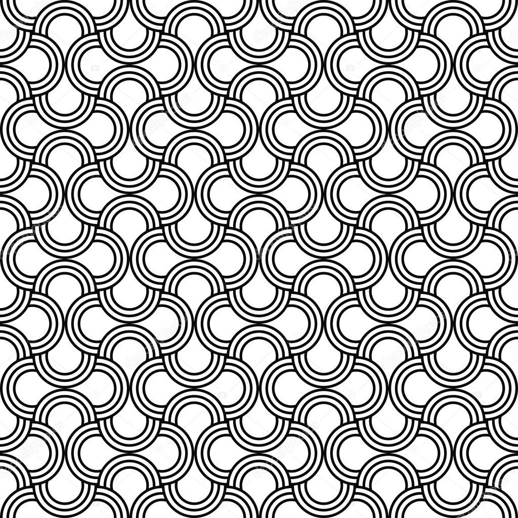 black and white pattern of symmetric waves.