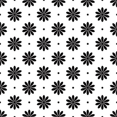 siyah ve beyaz çiçek desenleri