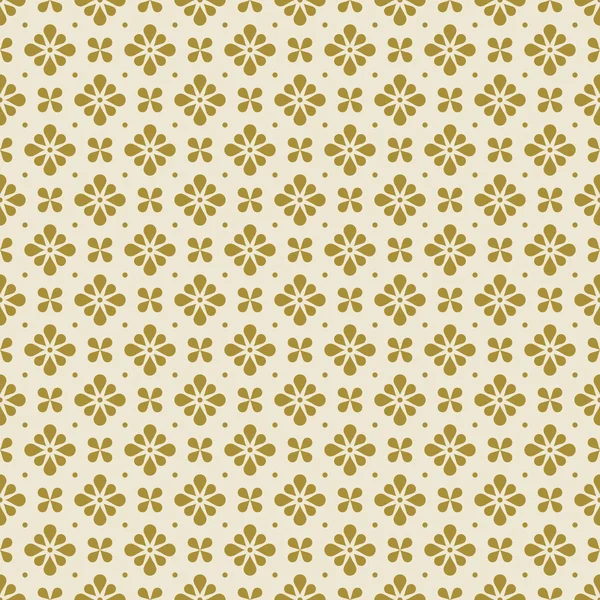Gold colored floral pattern — Stock Vector