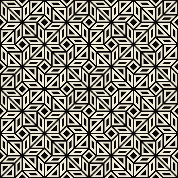 Klassisches geometrisches Schwarz-Weiß-Muster — Stockvektor