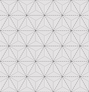 kesintisiz çizgili izometrik üçgen desen.
