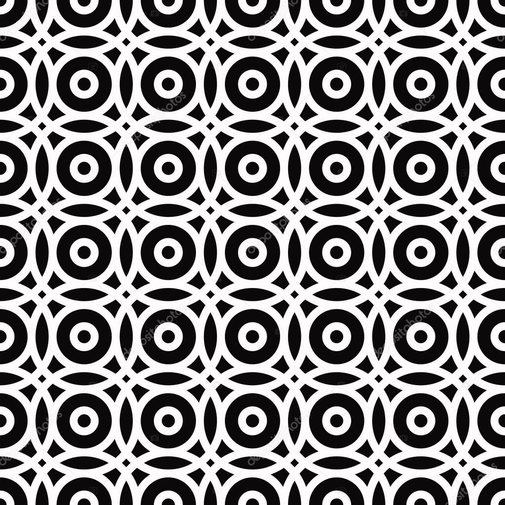 seamless monochrome geometric pattern of circles.