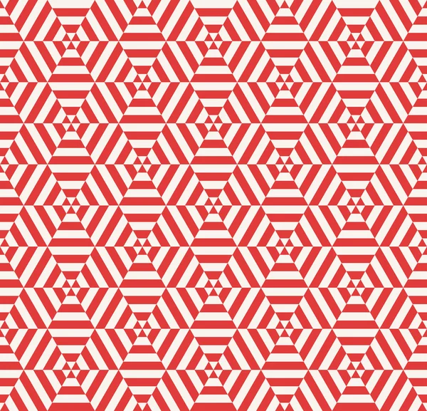 빨간색과 흰색 착시 육각 패턴 — 스톡 벡터