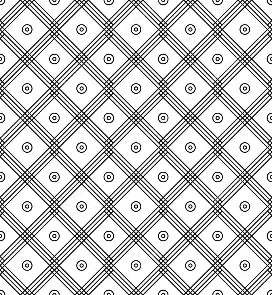 black and white geometric grid pattern