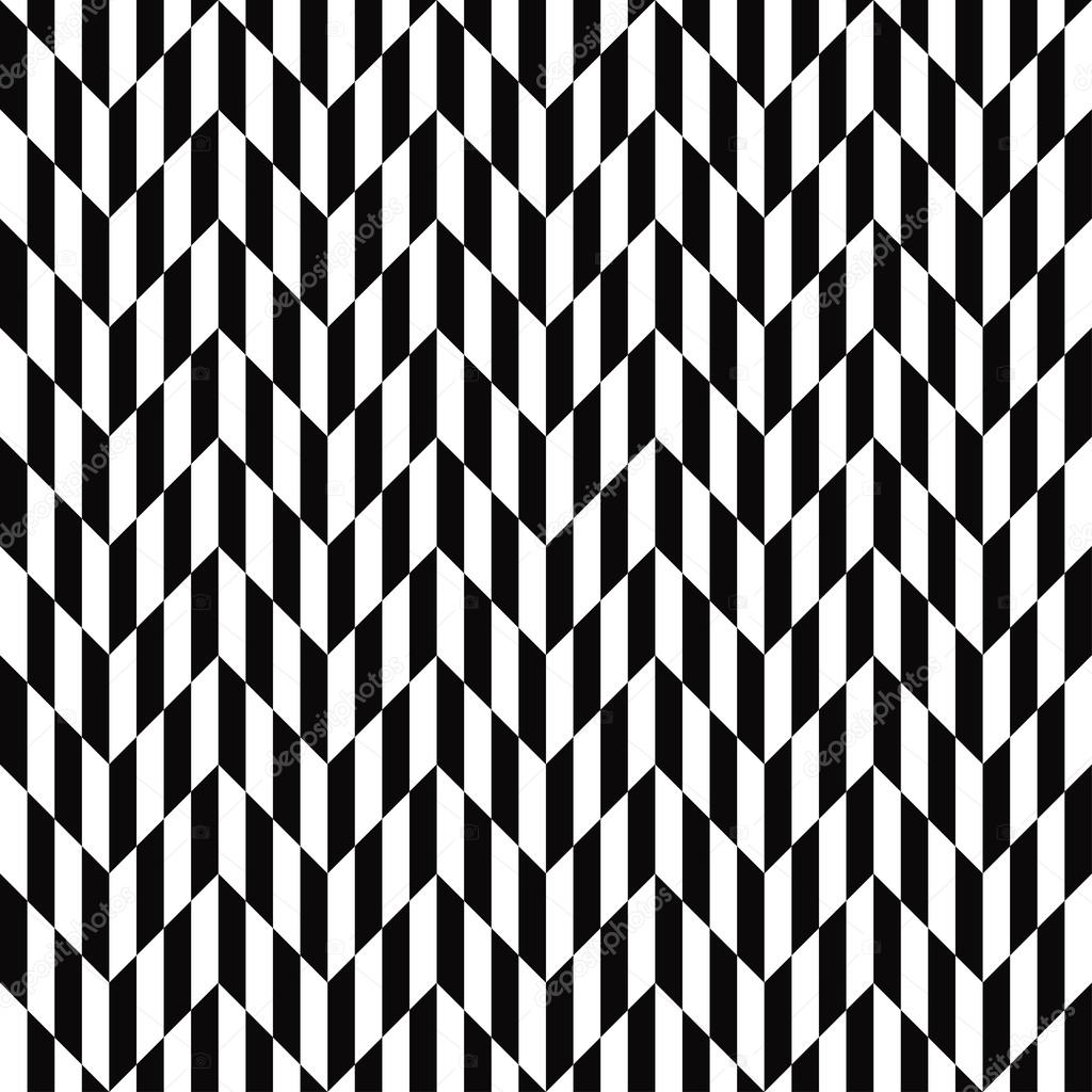 black and white optical illusion chevron pattern