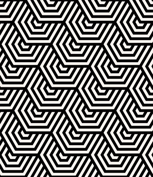 白黒六角形のベクトル パターン — ストックベクタ