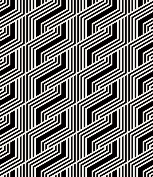 Abstrakt svartvit randig mönster — Stock vektor