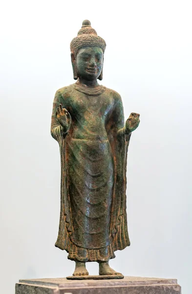 Buddha Statyn Champakulturen 900 Talet Detta Den Mest Avancerade Brons — Stockfoto