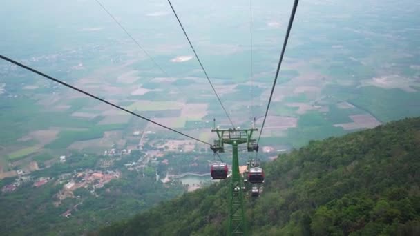 Tay Ninh Vietnam Febrero 2020 Teleférico Moderno Montaña Den Tay — Vídeos de Stock