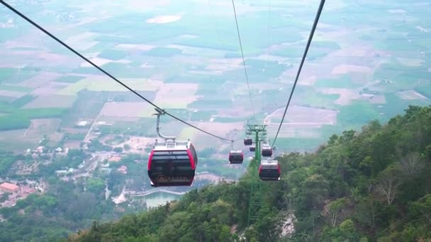 Tay Ninh Vietnam Febrero 2020 Teleférico Moderno Montaña Den Tay — Vídeo de stock