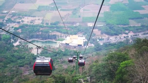 Tay Ninh Vietnã Fevereiro 2020 Teleférico Moderno Montanha Den Tay — Vídeo de Stock