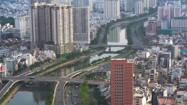 Chi Minh City Vietnam July 19Th 2020 High View Saigon — Stock Video