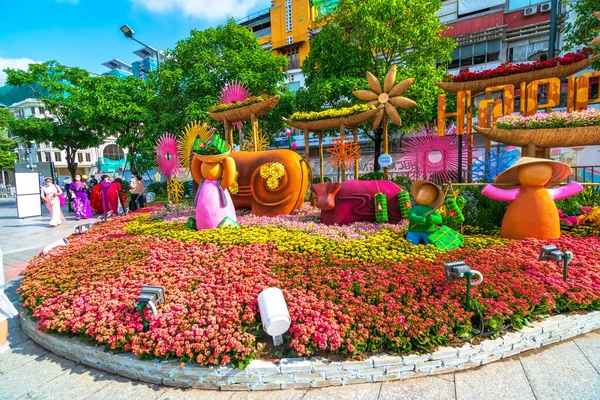 Chi Minh City Vietnam February 9Th 2021 Walking Street Morning — Stock Photo, Image