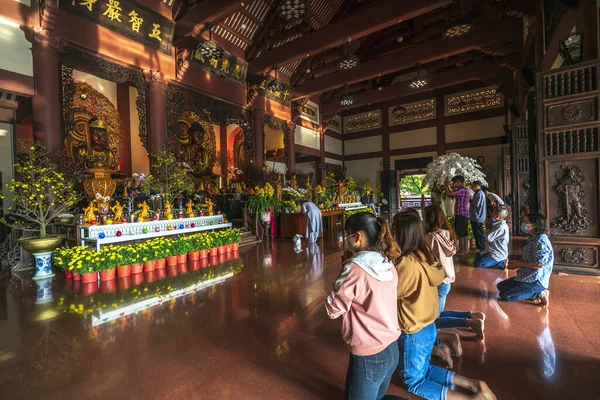 Chi Minh City Vietnam Februari 2021 Lente Levendige Sfeer Tempel — Stockfoto