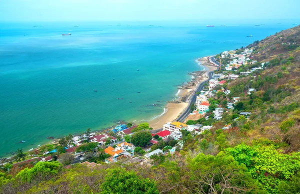 Vista Aerea Vung Tau Vietnam Che Famosa Città Spiaggia Sono — Foto Stock