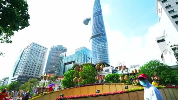 Chi Minh City Vietnam Februari 2021 Pagi Jalan Raya Tahun — Stok Video