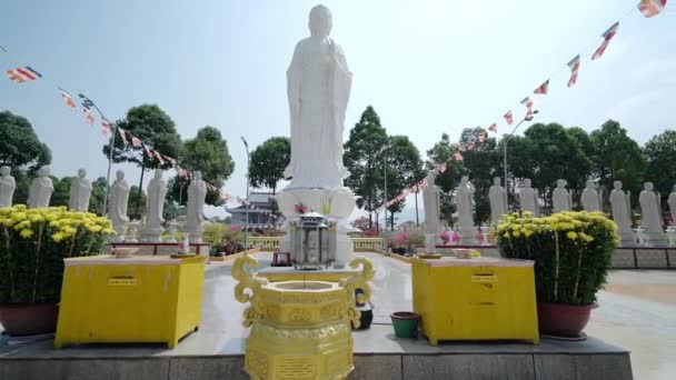 Vung Tau Vietnam Febrero 2021 Estatua Gran Buda Estatua Pequeña — Vídeos de Stock