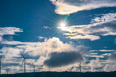 Gökyüzünde rüzgar türbini