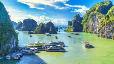 Halong Körfezi, Vietnam 'ın güzel manzarası