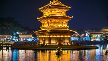 Tayland şehrinin güzel mimarisi