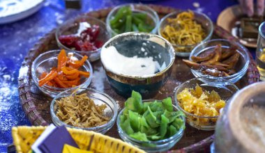 Lezzetli yiyeceklerin yakın görüntüsü