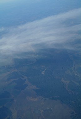 Tarımsal bitki üzerinde havadan görünümü