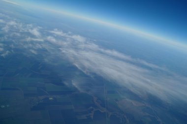 Tarımsal bitki üzerinde havadan görünümü