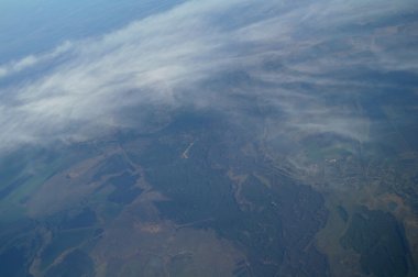 Tarımsal bitki üzerinde havadan görünümü