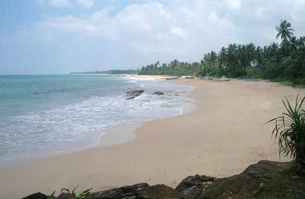 Playa salvaje en la costa de Sri Lanka — Foto de Stock