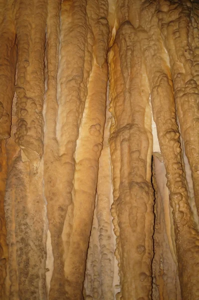 Stalactites in cave, Crimea — Stock Photo, Image