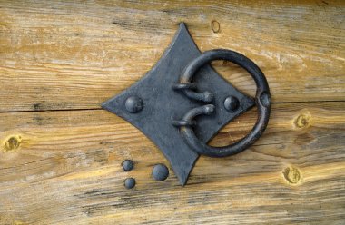 Ahşap bir kapı kapı tokmağı