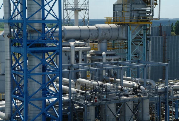 Chemical manufacturing plant construction — Stock Photo, Image