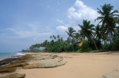 sri Lanka pastoral plaj taşlar.