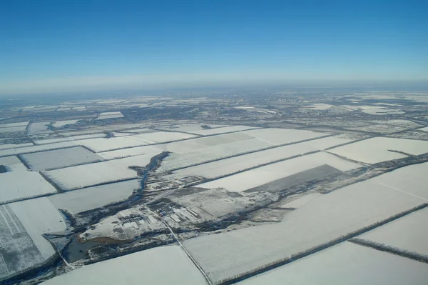 Aerial view over the agricultural plant — Stock Photo, Image